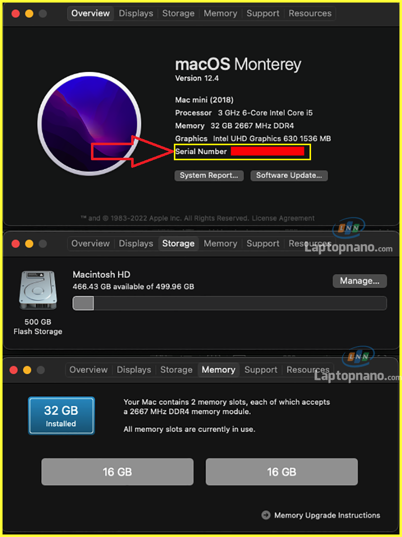 Kiểm tra serial number
