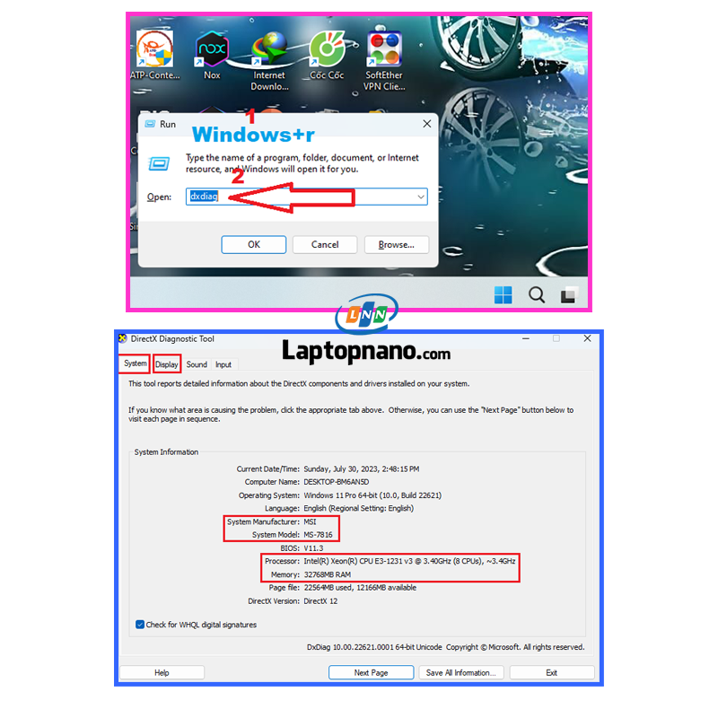 Kiểm tra cấu hình xem thông số kỹ thuật laptop dell Alienware