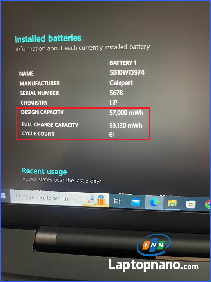 Kiểm tra pin laptop
